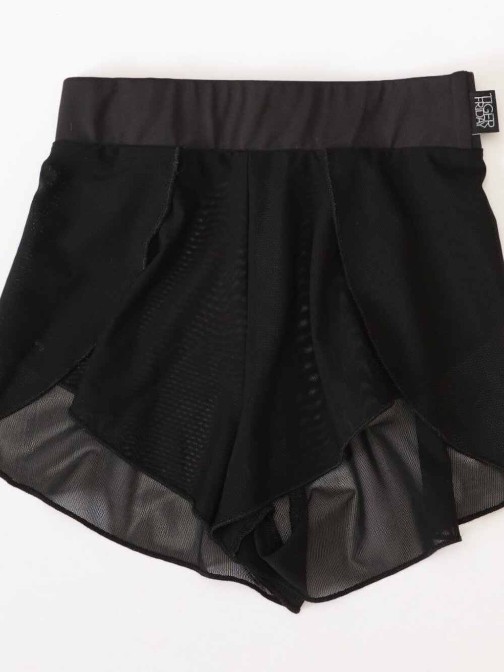 Tiger Friday Mesh Petal shorts size Child L in Black EUC